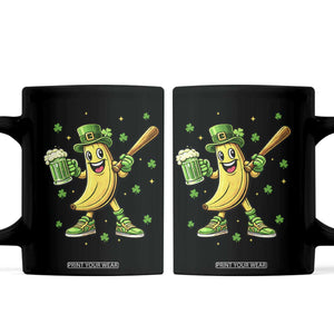 Funny Banana Baseball Player Gift Coffee Mug St Patricks Day TS12 Black Print Your Wear