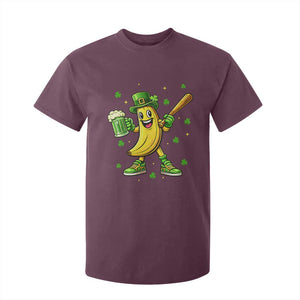 Funny Banana Baseball Player Gift T Shirt For Kid St Patricks Day TS12 Maroon Print Your Wear