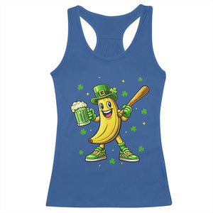 Funny Banana Baseball Player Gift Racerback Tank Top St Patricks Day TS12 Royal Blue Print Your Wear