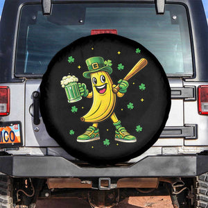 Funny Banana Baseball Player Gift Spare Tire Cover St Patricks Day TS12 No hole Black Print Your Wear