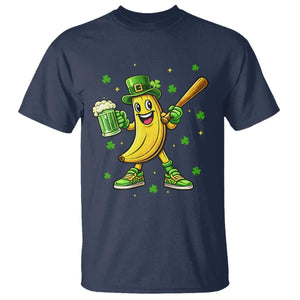Funny Banana Baseball Player Gift T Shirt St Patricks Day TS12 Navy Print Your Wear
