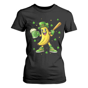 Funny Banana Baseball Player Gift T Shirt For Women St Patricks Day TS12 Black Print Your Wear