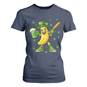 Funny Banana Baseball Player Gift T Shirt For Women St Patricks Day TS12 Navy Print Your Wear