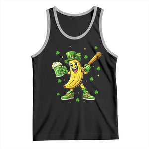 Funny Banana Baseball Player Gift Tank Top St Patricks Day TS12 Black Athletic Heather Print Your Wear