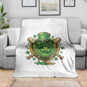 Slimy Shamrock Baseball Glove Throw Blanket St Patricks Day Gift TS12 Print Your Wear