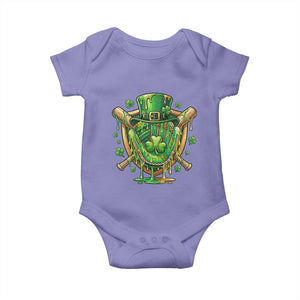 Slimy Shamrock Baseball Glove Baby Onesie St Patricks Day Gift TS12 Violet Print Your Wear