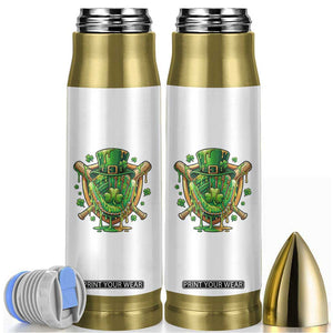 Slimy Shamrock Baseball Glove Bullet Tumbler St Patricks Day Gift TS12 White Print Your Wear