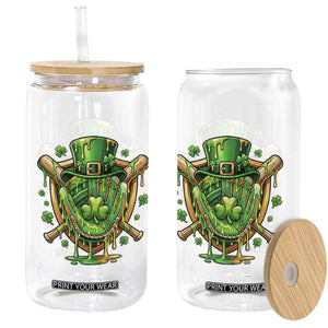 Slimy Shamrock Baseball Glove Glass Can St Patricks Day Gift TS12 Print Your Wear