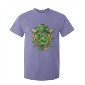Slimy Shamrock Baseball Glove T Shirt For Kid St Patricks Day Gift TS12 Violet Print Your Wear