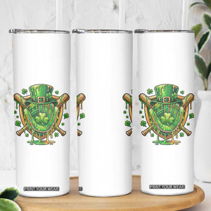Slimy Shamrock Baseball Glove Skinny Tumbler St Patricks Day Gift TS12 Print Your Wear