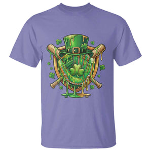 Slimy Shamrock Baseball Glove T Shirt St Patricks Day Gift
