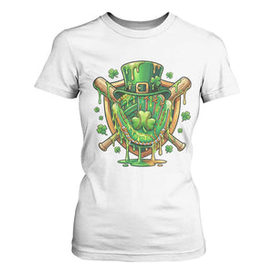 Slimy Shamrock Baseball Glove T Shirt For Women St Patricks Day Gift TS12 White Print Your Wear