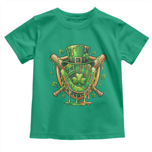 Slimy Shamrock Baseball Glove Toddler T Shirt St Patricks Day Gift TS12 Irish Green Print Your Wear