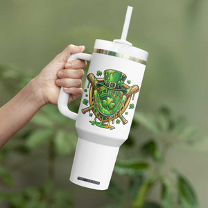 Slimy Shamrock Baseball Glove Tumbler With Handle St Patricks Day Gift TS12 Print Your Wear
