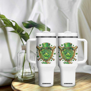 Slimy Shamrock Baseball Glove Tumbler With Handle St Patricks Day Gift TS12 Print Your Wear