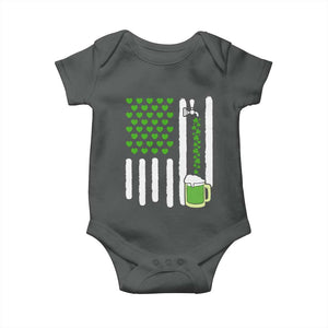 St Patricks Day Irish American Pride Gift Baby Onesie TS12 Dark Heather Print Your Wear