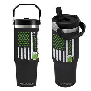 St Patricks Day Irish American Pride Gift Flip Straw Tumbler TS12 One Size: 30 oz Black Print Your Wear