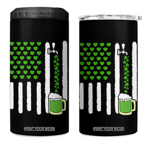 St Patricks Day Irish American Pride Gift 4 in 1 Can Cooler Tumbler TS12 One Size: 16 oz Black Print Your Wear