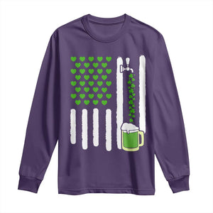 St Patricks Day Irish American Pride Gift Long Sleeve Shirt TS12 Purple Print Your Wear
