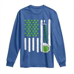St Patricks Day Irish American Pride Gift Long Sleeve Shirt TS12 Royal Blue Print Your Wear