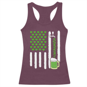 St Patricks Day Irish American Pride Gift Racerback Tank Top TS12 Maroon Print Your Wear