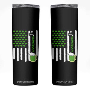St Patricks Day Irish American Pride Gift Skinny Tumbler TS12 Black Print Your Wear