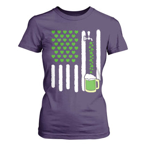St Patricks Day Irish American Pride Gift T Shirt For Women TS12 Purple Print Your Wear