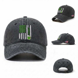 St Patricks Day Irish American Pride Gift Washed Cotton Baseball Cap TS12 Washed Cap Universal Fit Dark Gray Print Your Wear