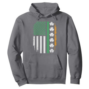 USA Flag With Shamrocks Hoodie St Patricks Day Gift TS12 Charcoal Print Your Wear
