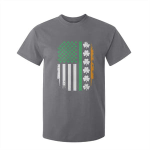 USA Flag With Shamrocks T Shirt For Kid St Patricks Day Gift TS12 Charcoal Print Your Wear