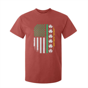 USA Flag With Shamrocks T Shirt For Kid St Patricks Day Gift TS12 Red Print Your Wear