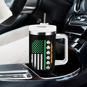 USA Flag With Shamrocks Tumbler With Handle St Patricks Day Gift TS12 Print Your Wear