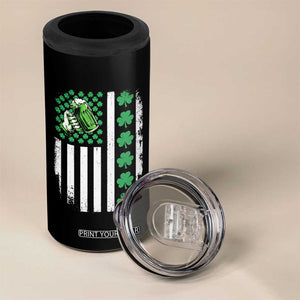 Irish Patriotic USA Flag With Shamrocks Gift 4 in 1 Can Cooler Tumbler TS12 Print Your Wear