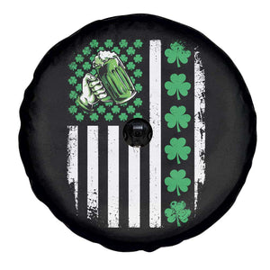 Irish Patriotic USA Flag With Shamrocks Gift Spare Tire Cover TS12 Print Your Wear