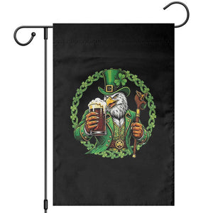 Irish Patriotic Eagle Leprechaun Garden Flag St Patricks Day Gift TS12 Black Print Your Wear