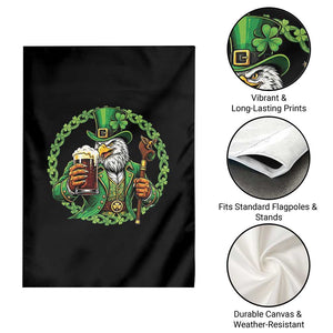 Irish Patriotic Eagle Leprechaun Garden Flag St Patricks Day Gift TS12 Print Your Wear