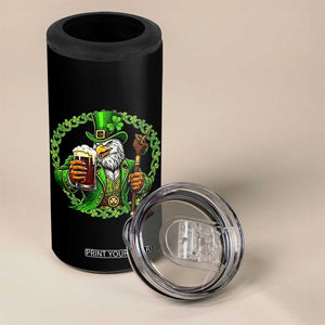 Irish Patriotic Eagle Leprechaun 4 in 1 Can Cooler Tumbler St Patricks Day Gift TS12 Print Your Wear