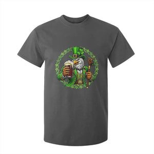 Irish Patriotic Eagle Leprechaun T Shirt For Kid St Patricks Day Gift TS12 Dark Heather Print Your Wear