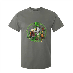 Irish Patriotic Eagle Leprechaun T Shirt For Kid St Patricks Day Gift TS12 Military Green Print Your Wear