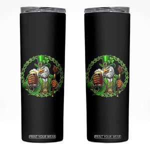Irish Patriotic Eagle Leprechaun Skinny Tumbler St Patricks Day Gift TS12 Black Print Your Wear