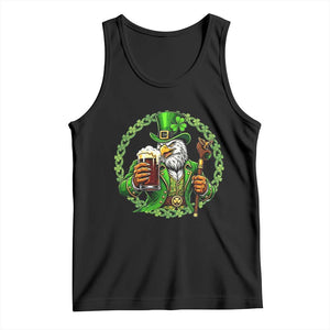 Irish Patriotic Eagle Leprechaun Tank Top St Patricks Day Gift TS12 Black Print Your Wear