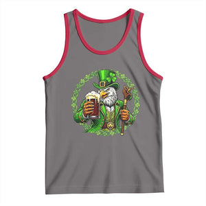 Irish Patriotic Eagle Leprechaun Tank Top St Patricks Day Gift TS12 Deep Heather Red Print Your Wear