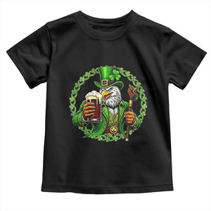 Irish Patriotic Eagle Leprechaun Toddler T Shirt St Patricks Day Gift TS12 Black Print Your Wear