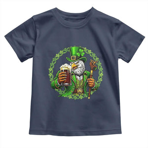 Irish Patriotic Eagle Leprechaun Toddler T Shirt St Patricks Day Gift TS12 Navy Print Your Wear