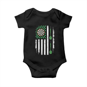 Irish American Darts Shamrock Flag Gift Baby Onesie TS12 Black Print Your Wear