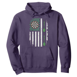 Irish American Darts Shamrock Flag Gift Hoodie TS12 Purple Print Your Wear
