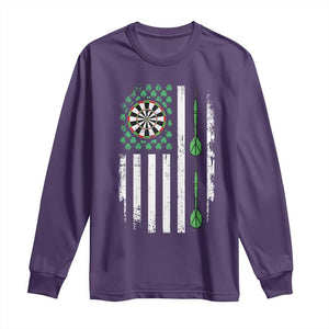 Irish American Darts Shamrock Flag Gift Long Sleeve Shirt TS12 Purple Print Your Wear