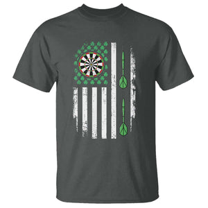 Irish American Darts Shamrock Flag Gift T Shirt TS12 Dark Heather Print Your Wear