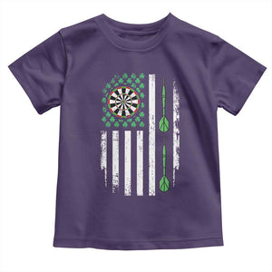 Irish American Darts Shamrock Flag Gift Toddler T Shirt TS12 Purple Print Your Wear