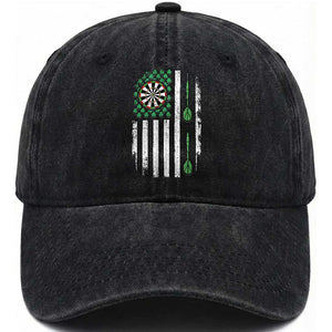 Irish American Darts Shamrock Flag Gift Washed Cotton Baseball Cap TS12 Print Your Wear